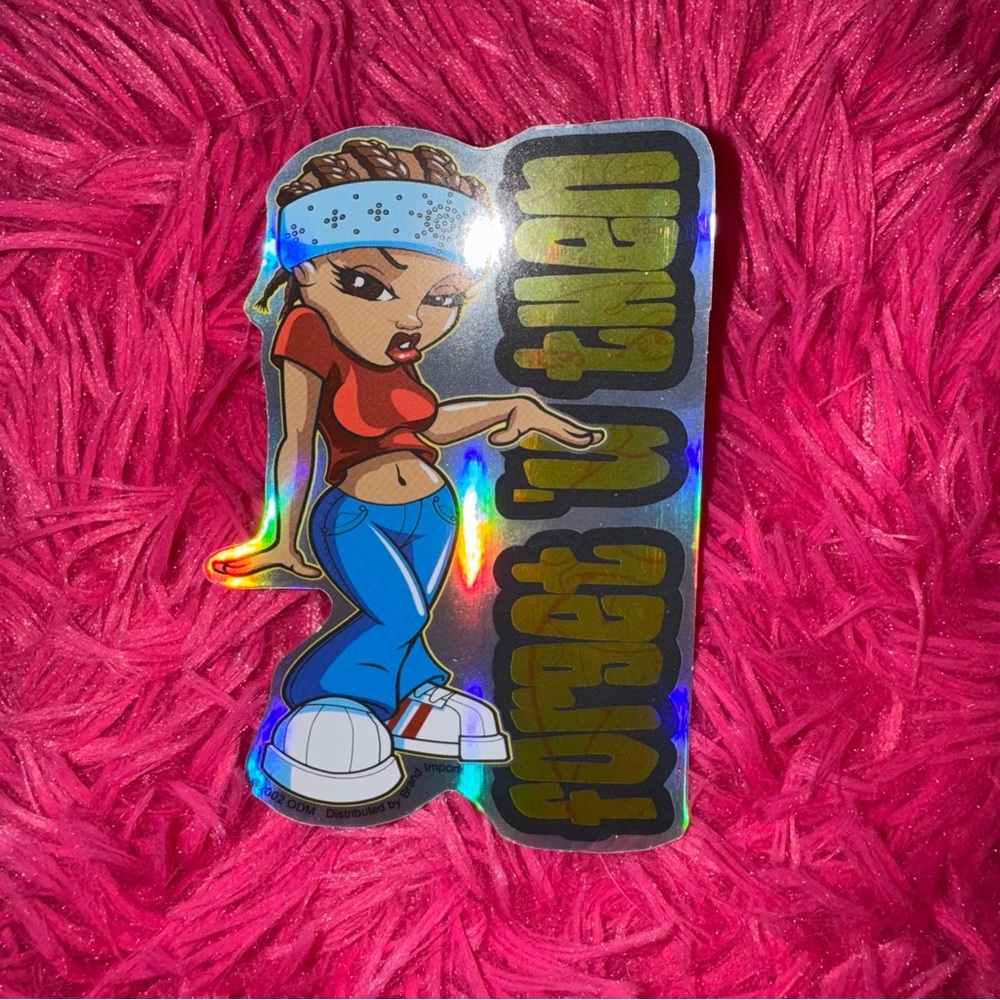 vintage y2k girls vending machine sticker